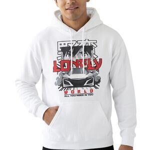 Popular Poison Tokyo Lonely World Hoodie Medium Anime JDM White